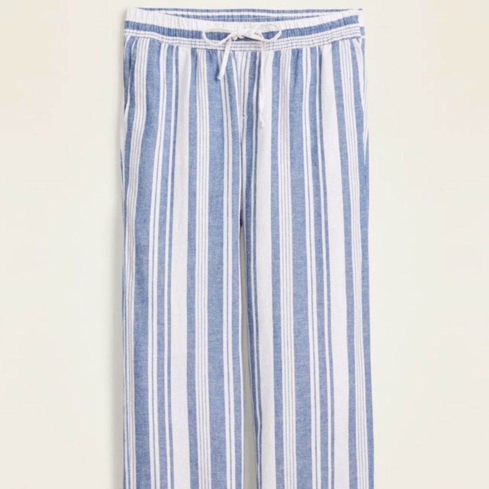 Blue and White Striped Pants